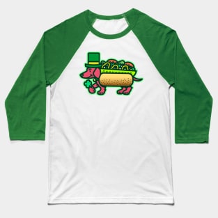 Chicago-Style Shamrock Dog Baseball T-Shirt